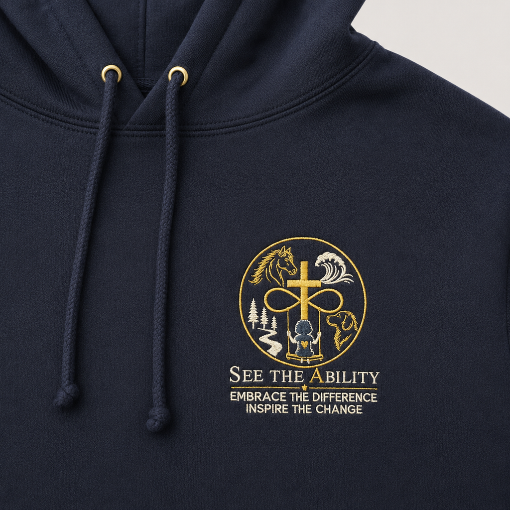 See The Ability™ Signature Embroidery Hoodie – Navy
