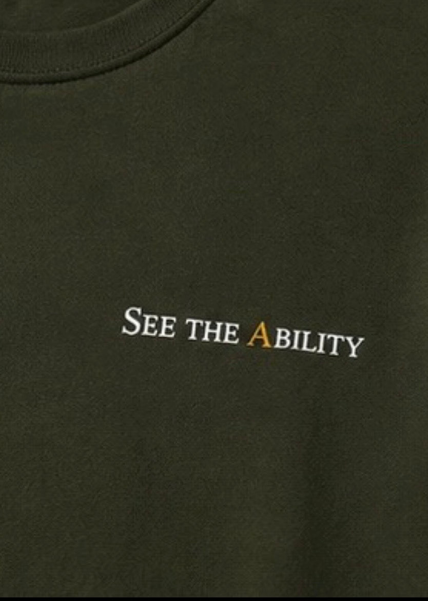 See The Ability™ Forest Green Embroidered Logo T-Shirt