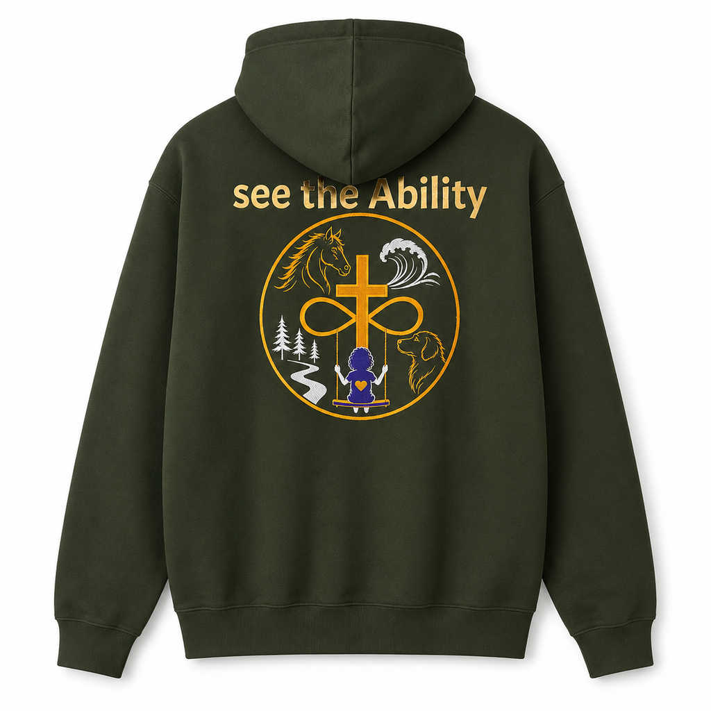 See The Ability™ Signature Embroidery Hoodie – Forest Green