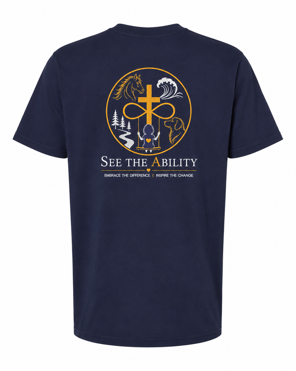See The Ability™ Navy Logo Embroidery T-Shirt