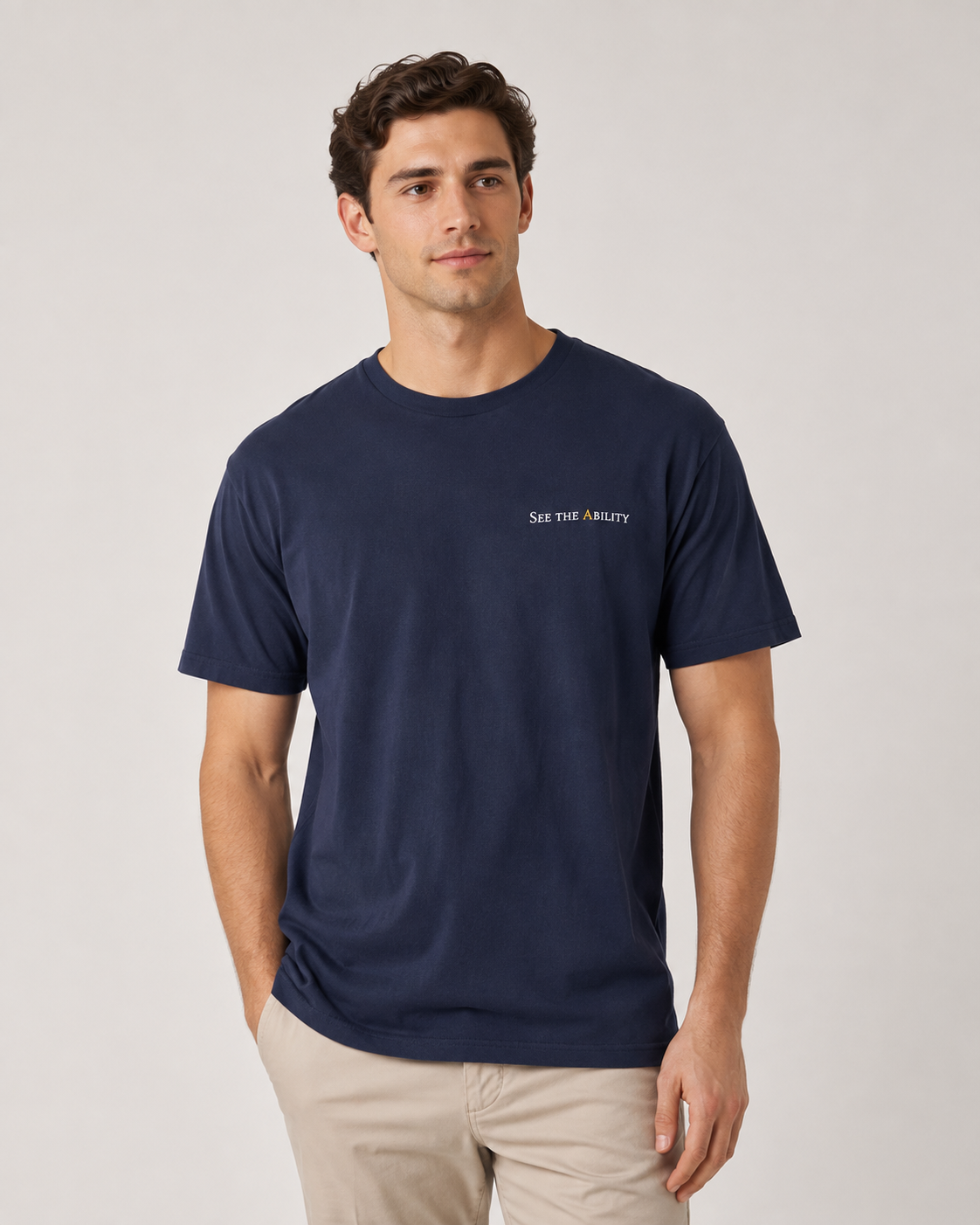 See The Ability™ Navy Logo Embroidery T-Shirt