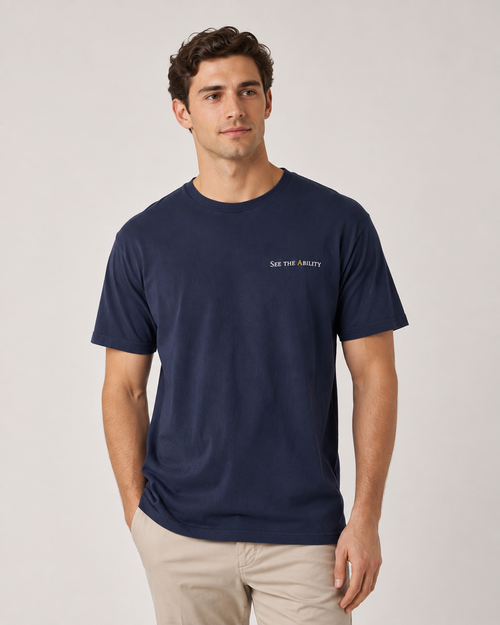 See The Ability™ Navy Logo Embroidery T-Shirt