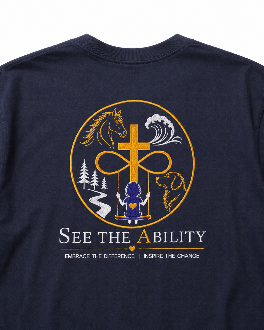 See The Ability™ Navy Logo Embroidery T-Shirt