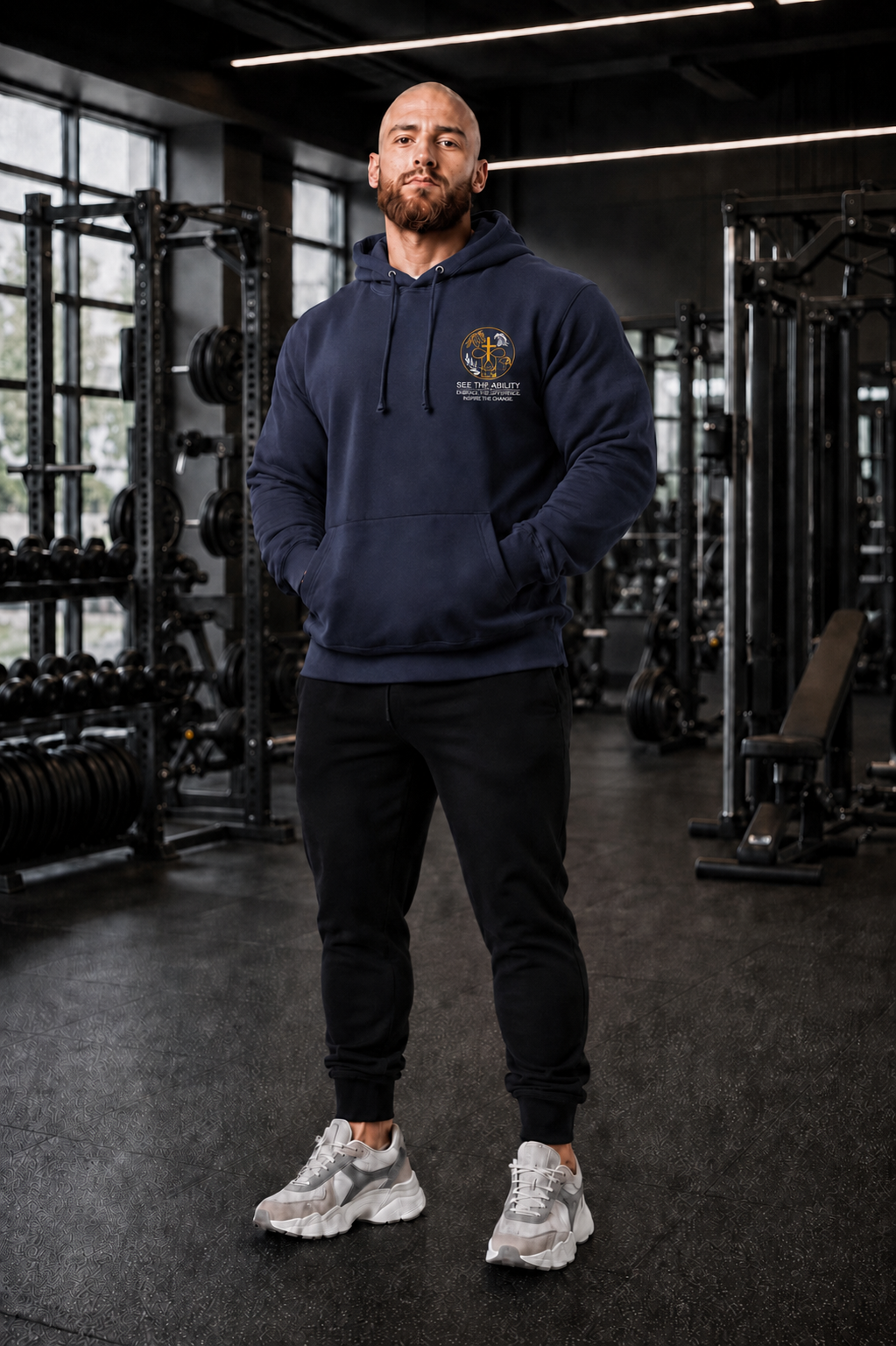 See The Ability™ Signature Embroidery Hoodie – Navy
