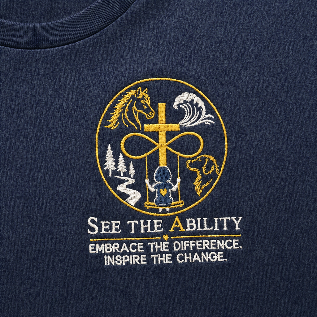 See The Ability™ Signature Embroidered T-Shirt – Navy