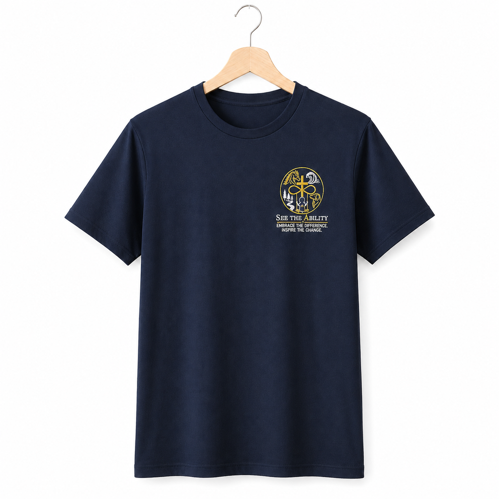 See The Ability™ Signature Embroidered T-Shirt – Navy