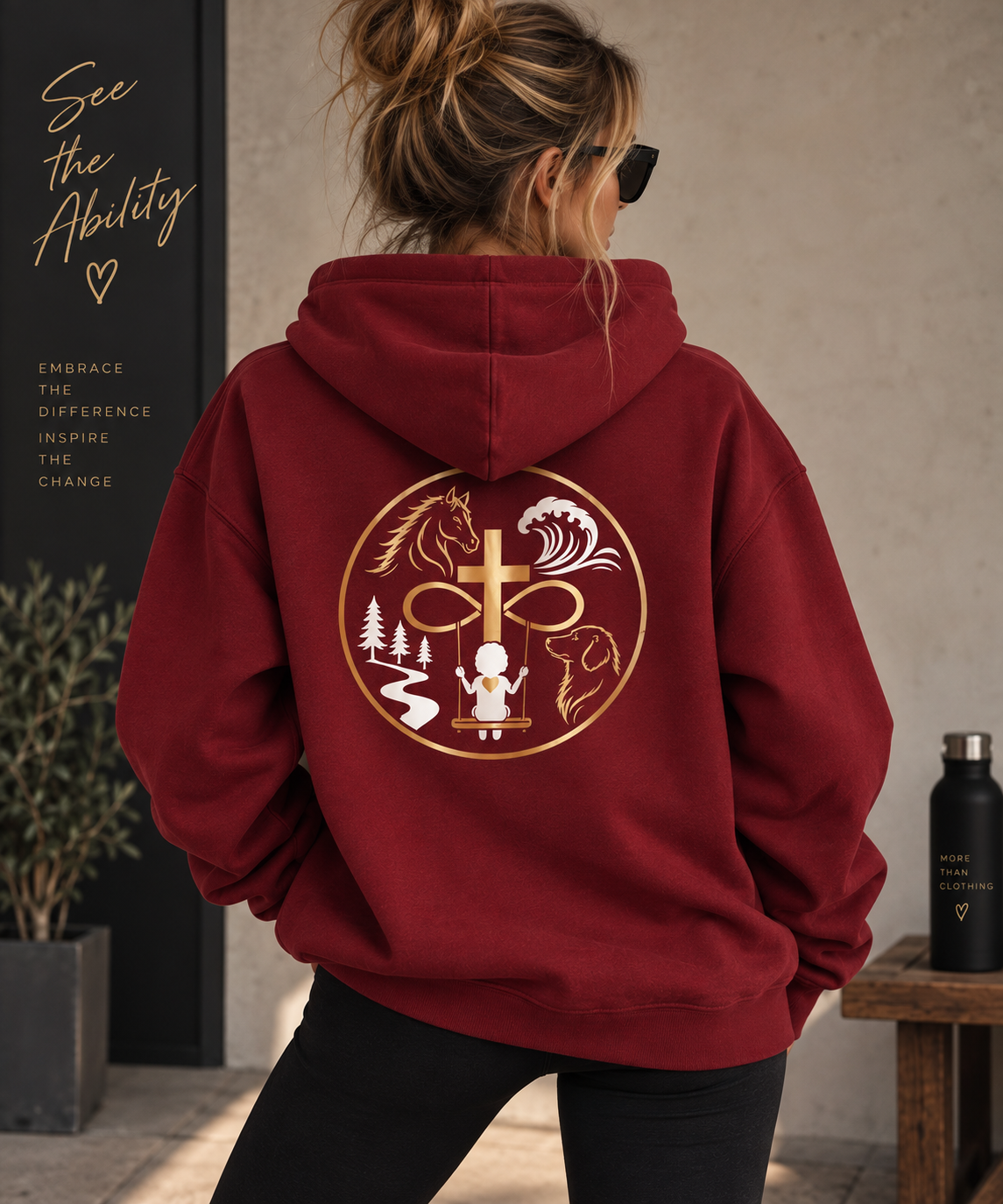 See The Ability™ Signature Burgundy Hoodie