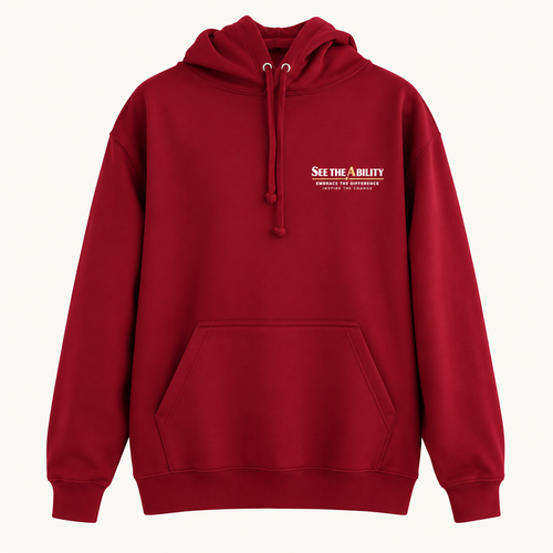 See The Ability™ Signature Burgundy Hoodie