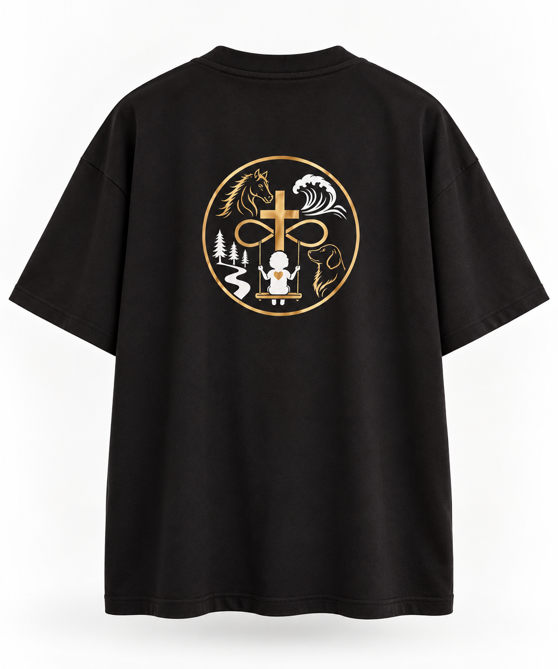 STA Different Paths Premium Oversized T-Shirt – Black